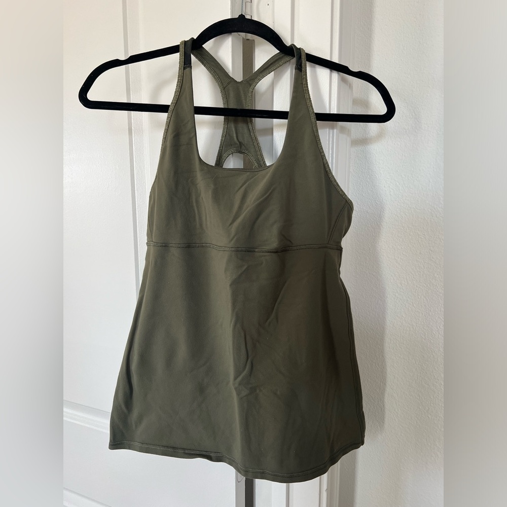 Lululemon Olive Green Racerback Tank Top